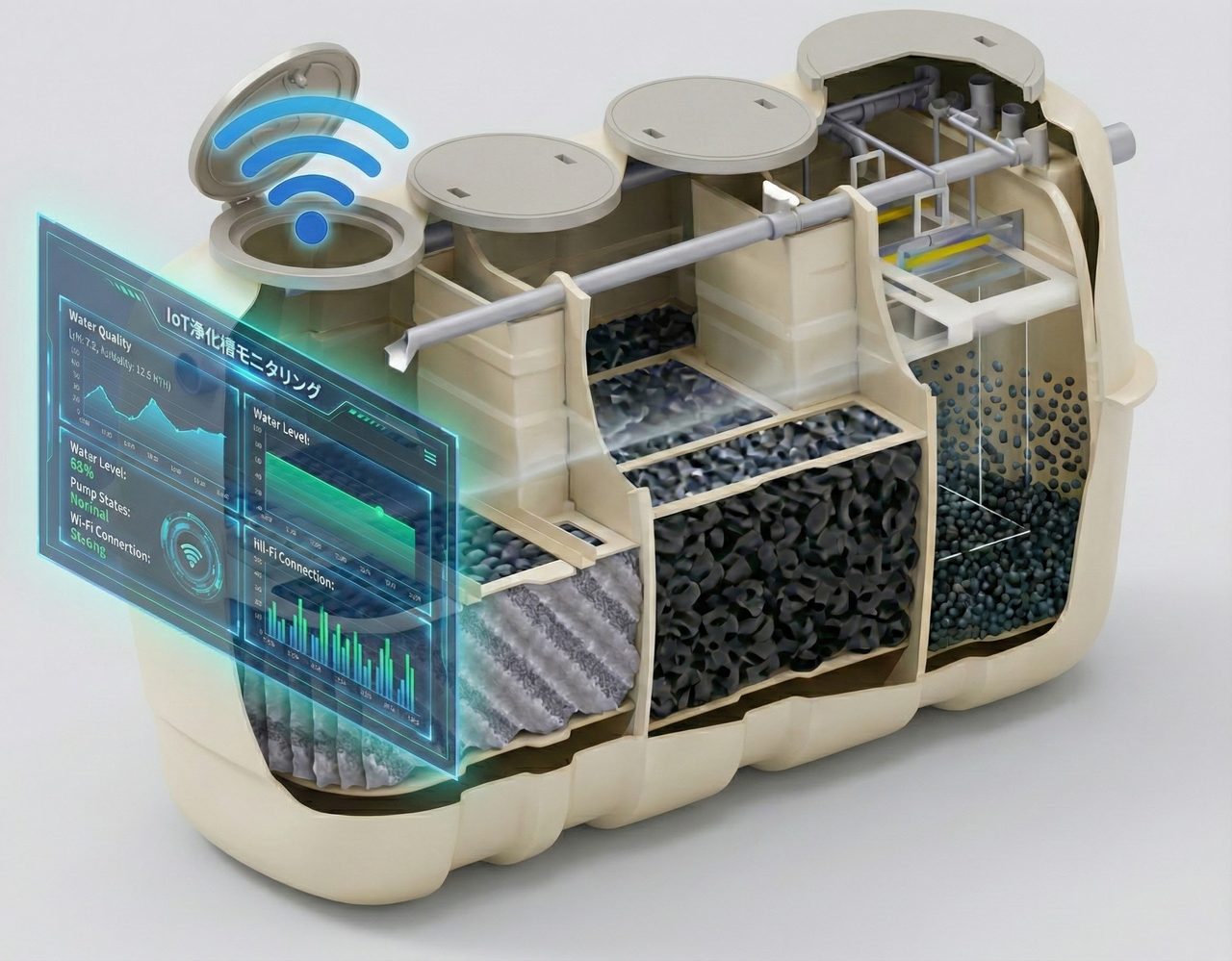 IoTセンサー付き浄化槽